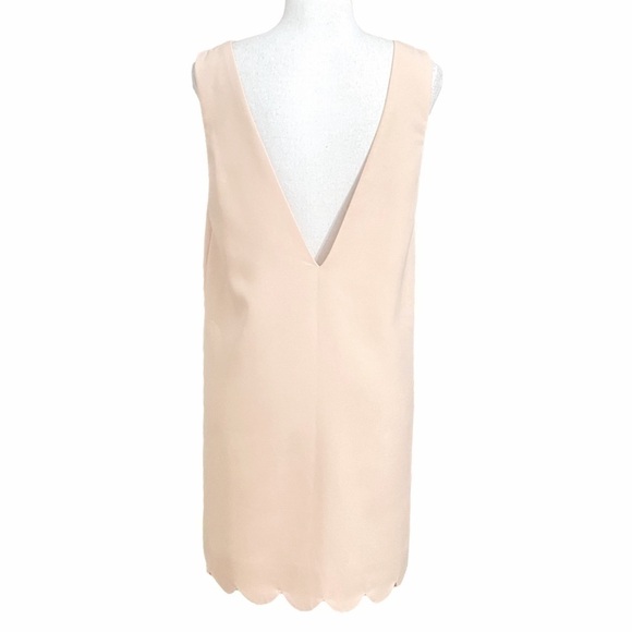 Tobi WONDER WHY BLUSH PINK SLEEVELESS SCALLOPED MINI SHIFT DRESS - S - Picture 4 of 11